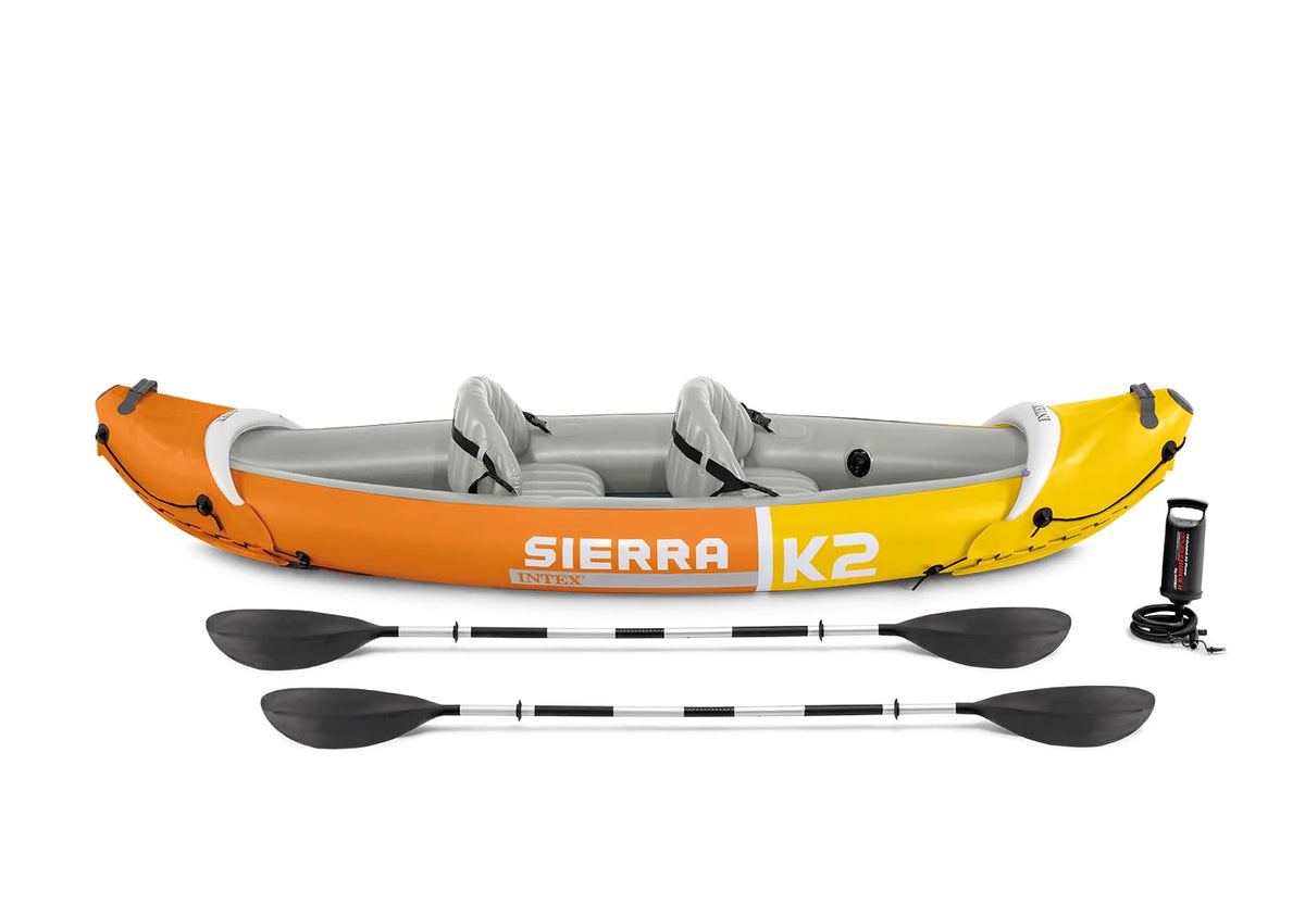 Intex Sierra K2 Inflatable Kayak with Oars and Hand Pump