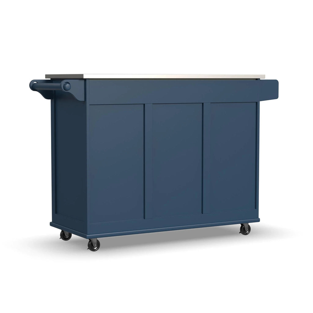 Homestyles Dolly Madison Engineered Wood Kitchen Cart in Sage Green/Nickel