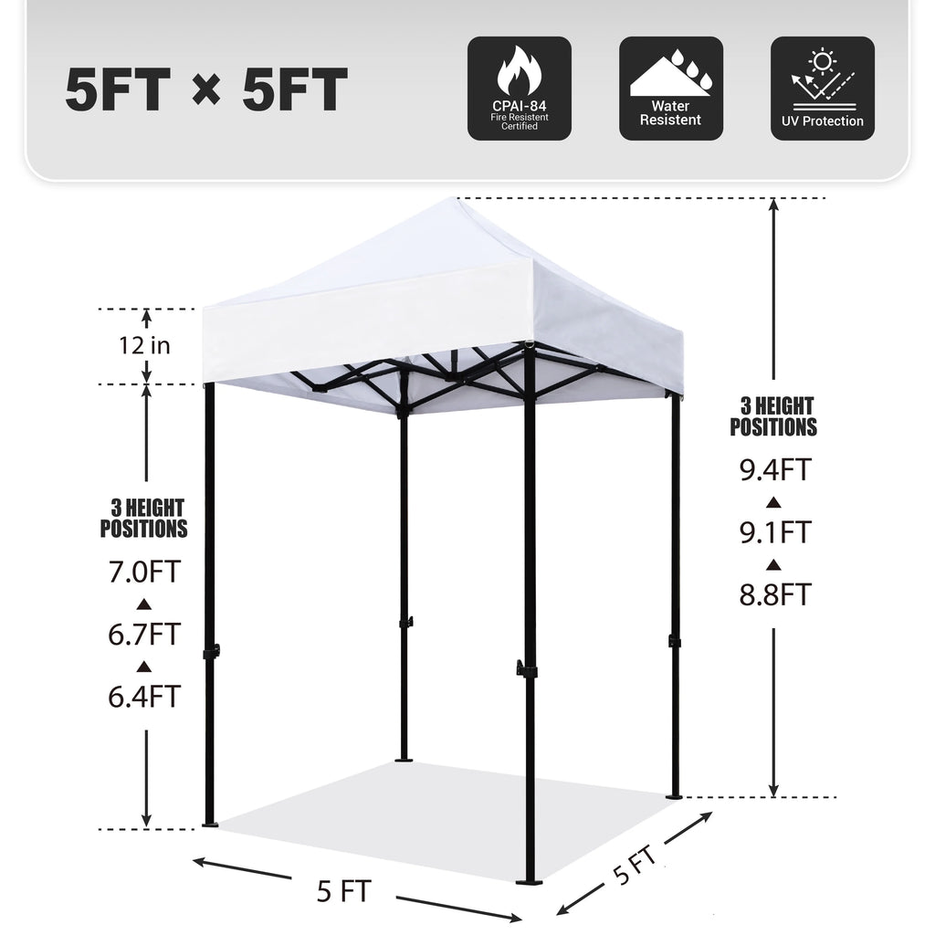 Eurmax 5x5 Pop up Canopy Outdoor Heavy Duty Tent,Ruby