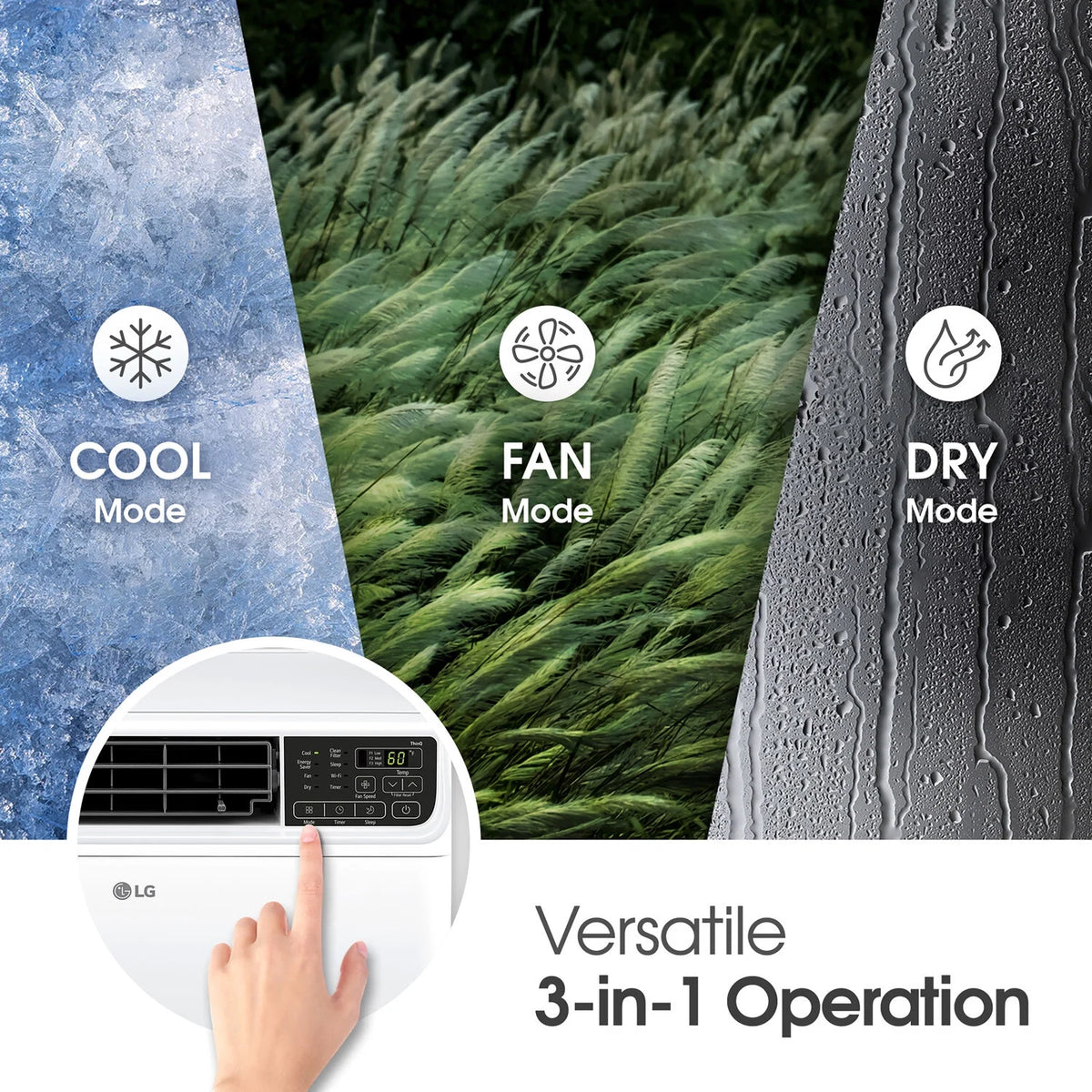 LG 6,000 BTU 250 Sq ft Dual Inverter New Smart Window Air Conditioner, LW6023IVSM