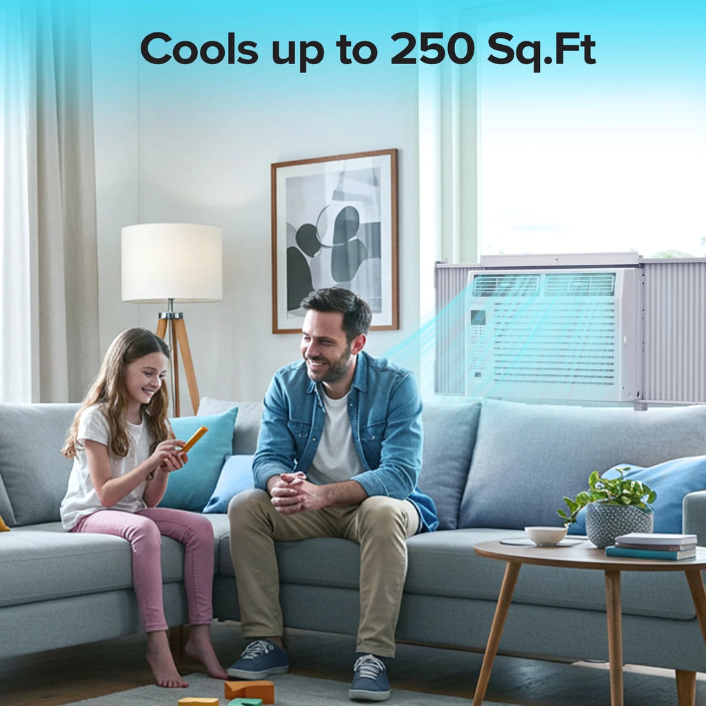 KISSAIR 10,000 BTU U Shaped Window Air Conditioner with Remove Control , for Room AC Unit 6 Modes &3 Fan Modes , Cools up to 450 Sq. Ft