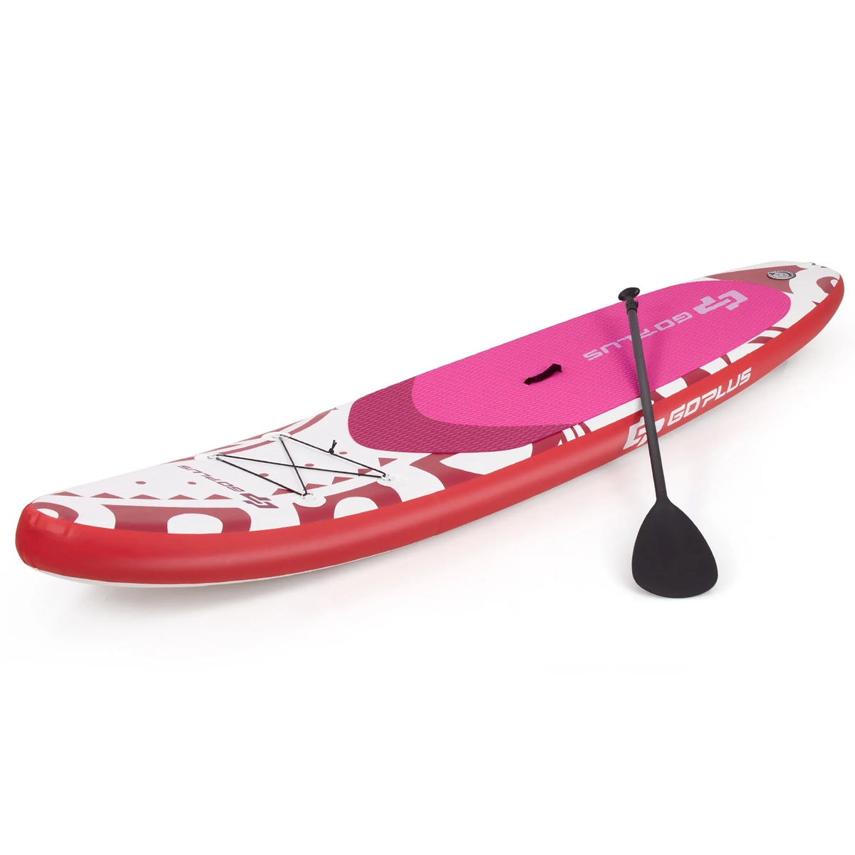 Goplus 10.5’ Inflatable Stand Up Paddle Board SUP W/Carrying Bag Aluminum Paddle Pink