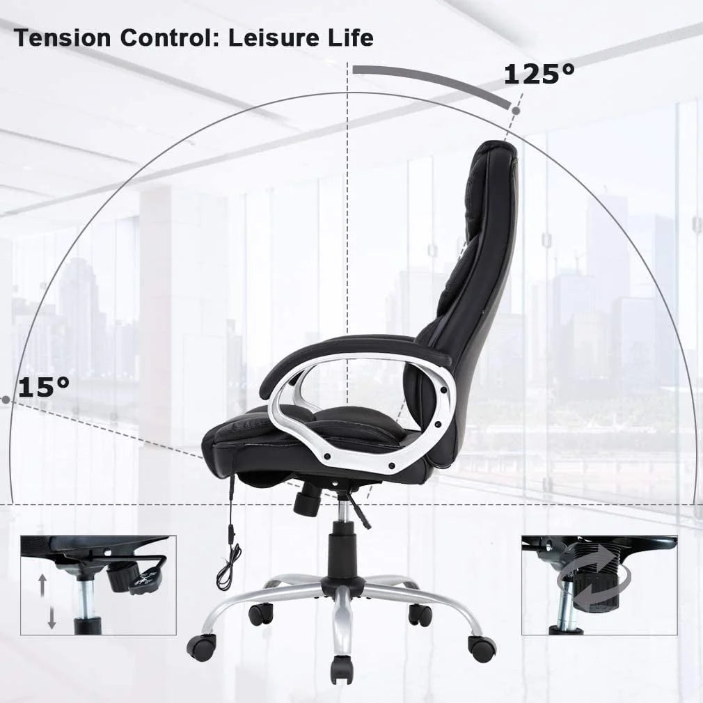 BestOffice Ergonomic Office Chair, Lumbar Support, Rolling Swivel for Women, Men(Black)