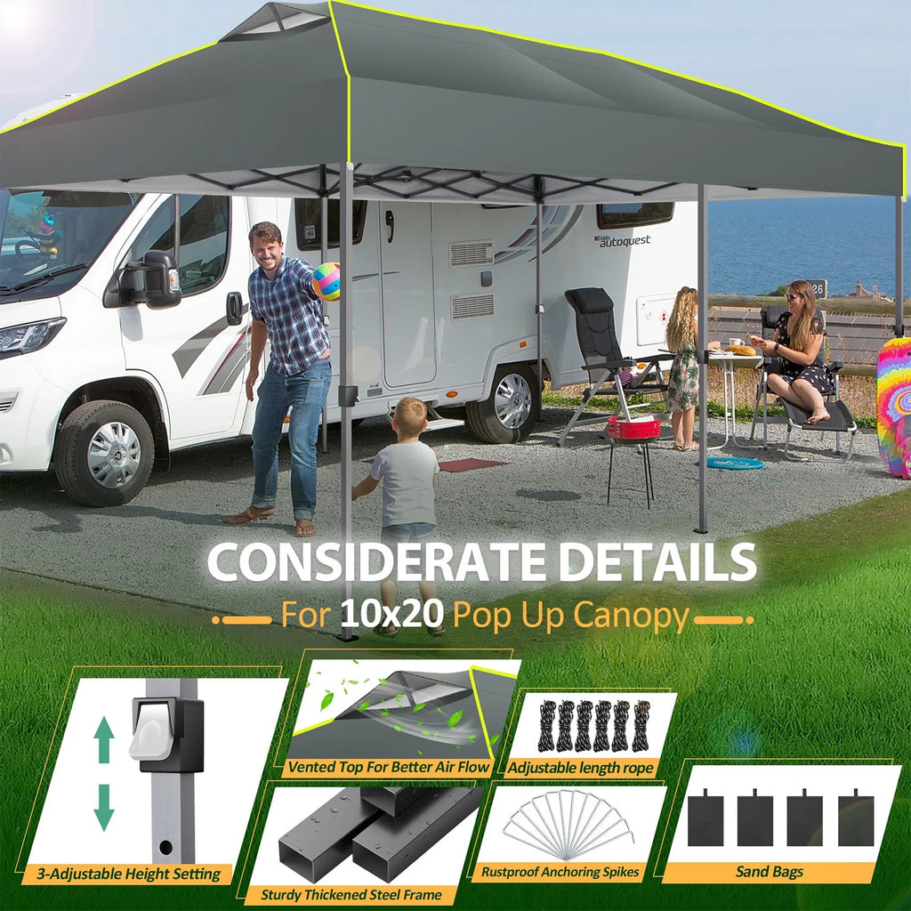 COBIZI 10x10 EZ Pop up Canopy Gazebo with Sidewalls,Pop up Canopy Tent Instant Shelter for Outdoor Party Camping Backyard Beach with Air Vent ,Carry Bag,Stakes,Ropes,Black
