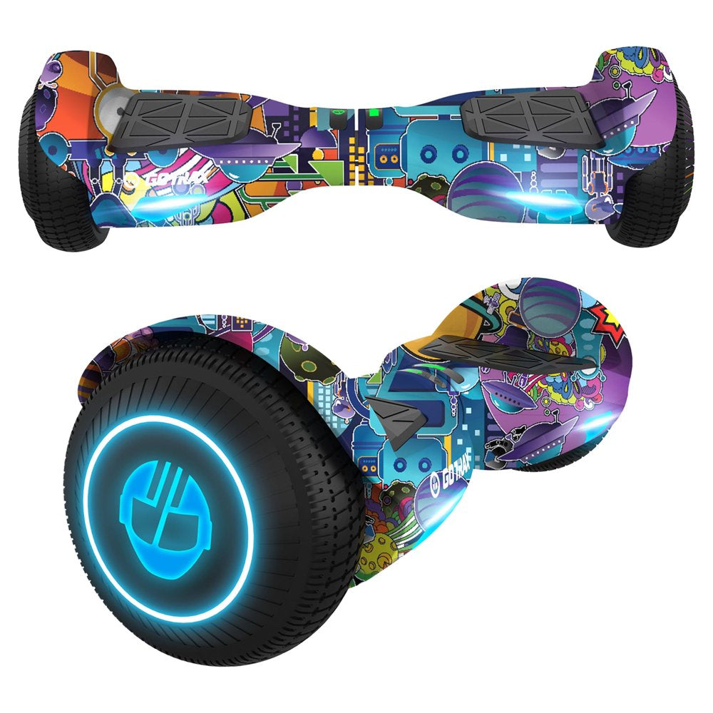 Gotrax EDGE Hoverboard, 6.5′′ LED Tires, 6.2mph, Dual 200W Motors, Self-Balancing Scooter for Kids & Adults