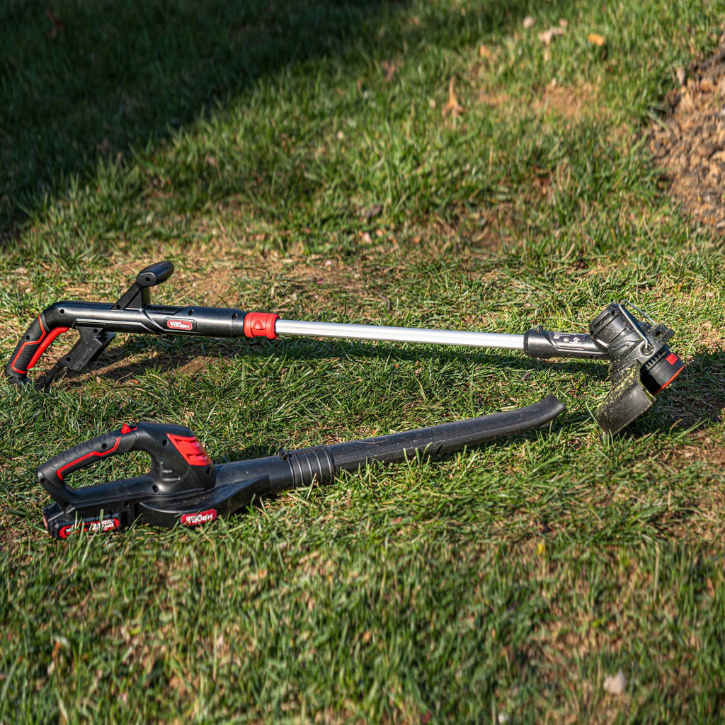 Hyper Tough 20V Max Cordless Combo Kit, 10-inch String Trimmer & 130 mph Sweeper