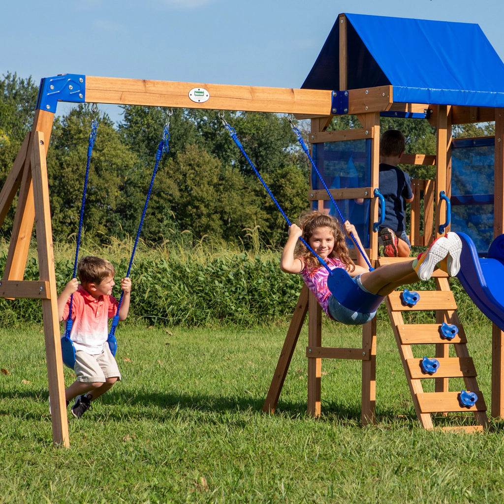 Backyard Discovery Aurora Wooden Cedar Swing Set