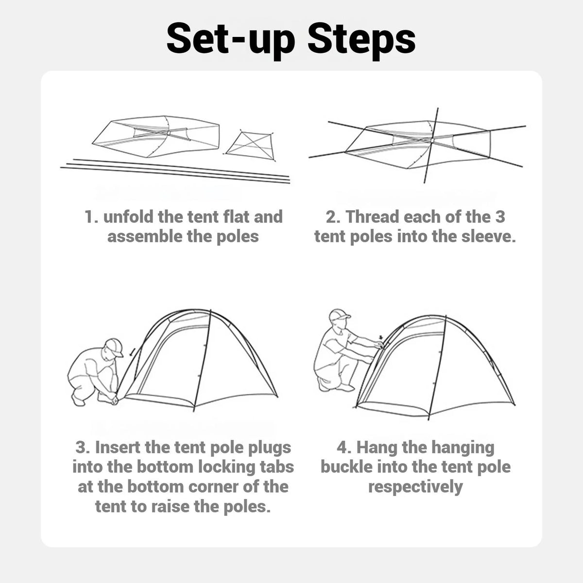 Naturehike, Hiking Tent, Large Space Outdoor Camping Tent, Lightweight Backpacking Tent with Vestibule, Waterproof Four Seasons Dome Tent, Stable Tri-Cross Support Structure, Strong Wind Resistance