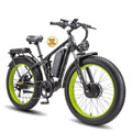 KAIJIELAISI Electric Bike for Adults,AWD Ebikes Dual Motor Peak 6000W, 26'' Fat Tire bikes with 52V 26AH Battery Hydraulic Brake Electric Bicycle, 7 Speed Mountain EBike UL 2849.