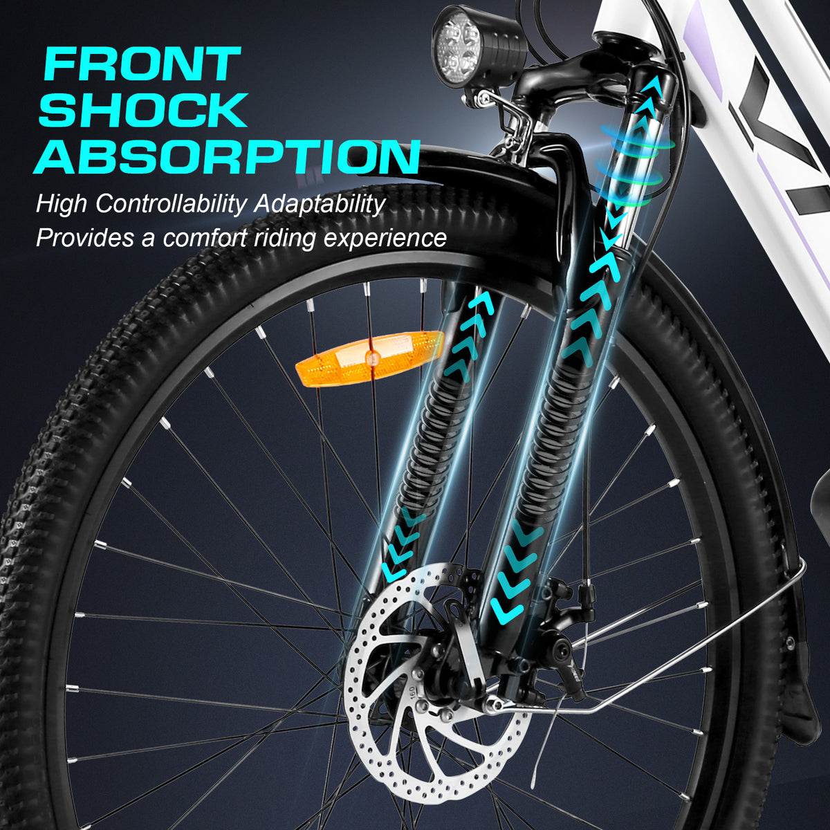 Vivi Electric Bike 26" City Commuter Electric Bike 48V 500W Step-Through Electric Bike 19.8MPH Electric Cruiser Bike Beach Bike with Cruise Control, UL2849 Certified
