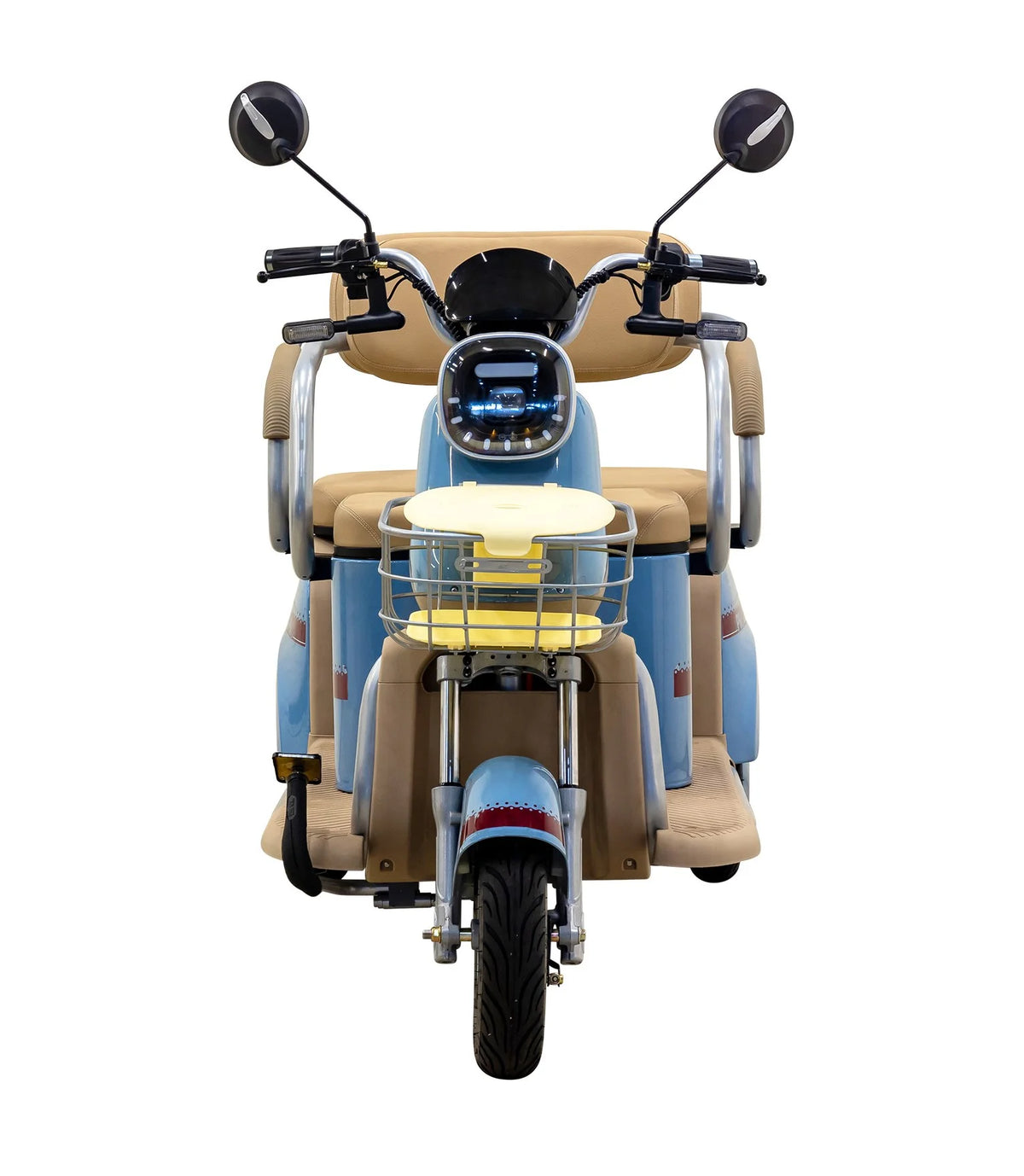 Massimo MGC E-Trike 3-Wheel Electric Cart 17 MPH, 2-Seater Adult Scooter Blue
