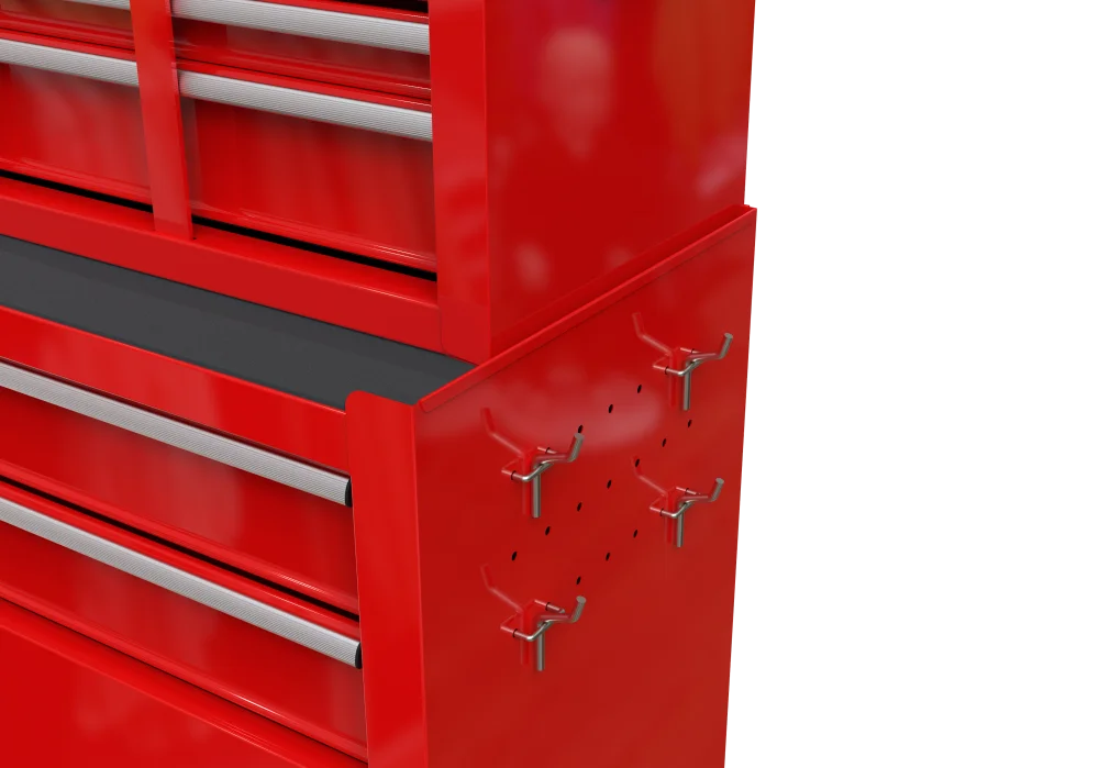 8-Drawer Rolling Tool Chest with Wheels, Removable Tool Box with Locking System, Tool Box Organizer with Hooks, Large Capacity Garage Storage Cabinet for Warehouse, Garage, Repair Shop, Orange