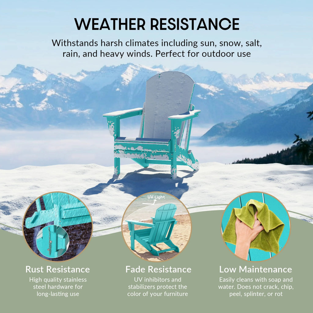 Westintrends Outdoor Folding HDPE Adirondack Chair, Patio Seat, Weather Resistant, Dark Brown