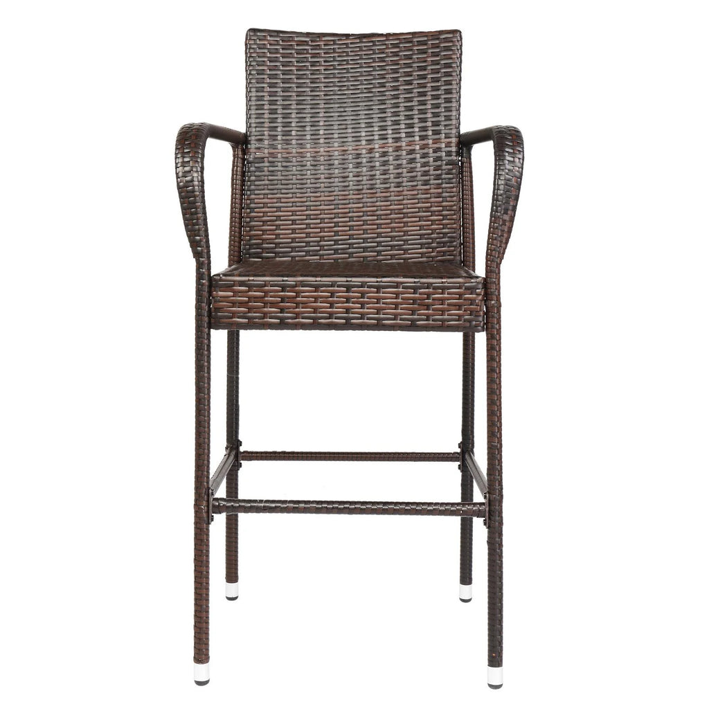 UBesGoo Set of 2 Wicker Chairs, Rattan Furniture Dining Chairs for Kitchen, Living Room, Wicker Conversation Bistro Chairs for Outdoor and Indoor, Brown