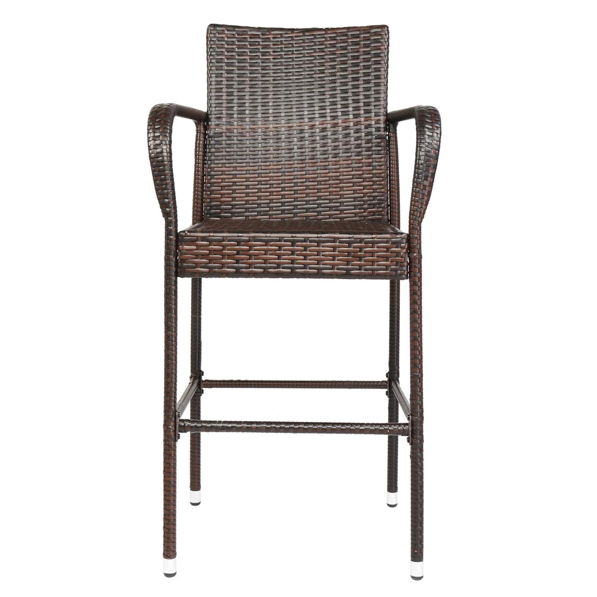 UBesGoo Set of 2 Wicker Chairs, Rattan Furniture Dining Chairs for Kitchen, Living Room, Wicker Conversation Bistro Chairs for Outdoor and Indoor, Brown