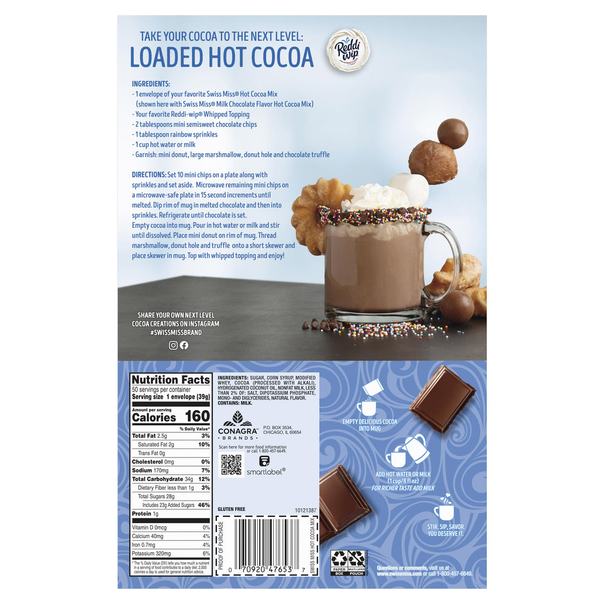 Swiss Miss, Hot Cocoa Mix, 1.38 oz, 50-Count
