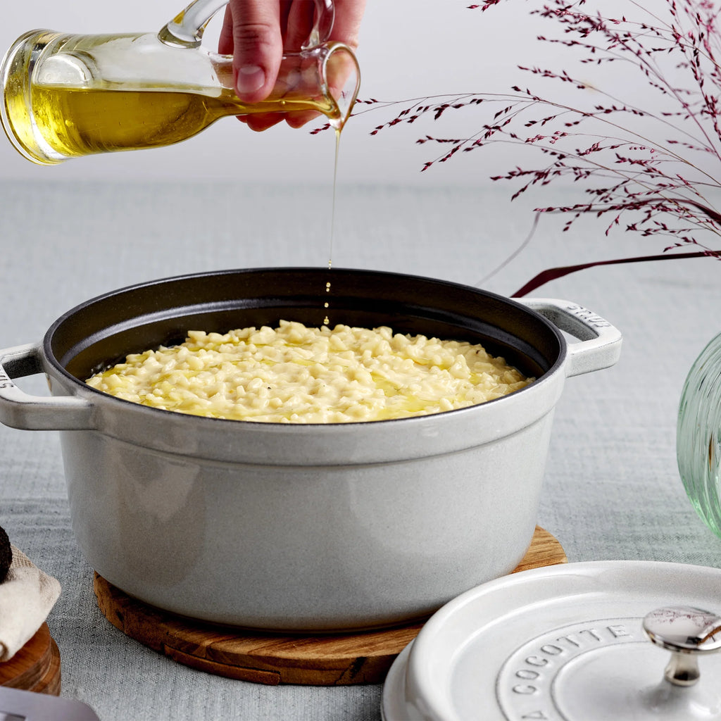 Staub Cast Iron 4-qt Round Cocotte - Matte Black