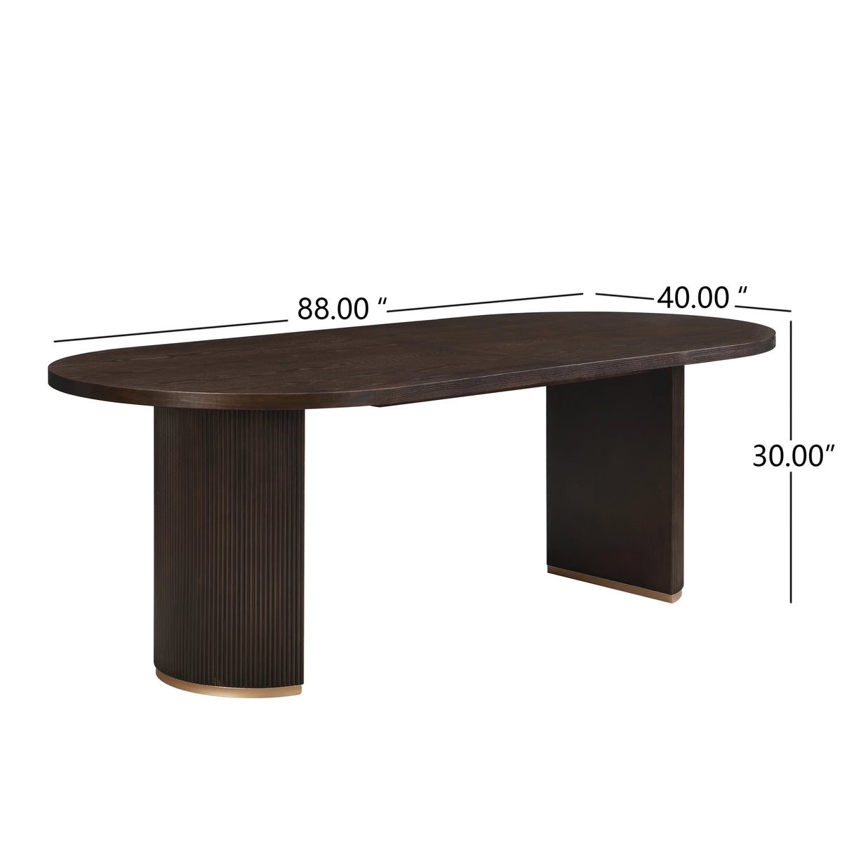 Christopher Knight Home Minimalist 88 Oval Dining Table for 4-6, Espresso