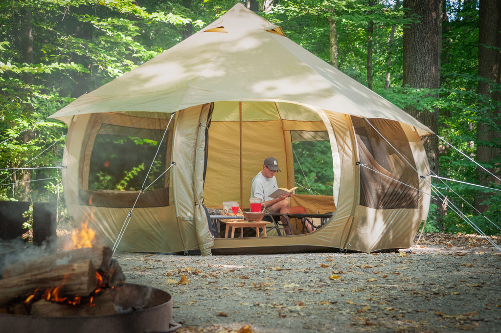Ozark Trail Mushroom Glamping Bell Tent, with Ripstop Fabric, 6-Person