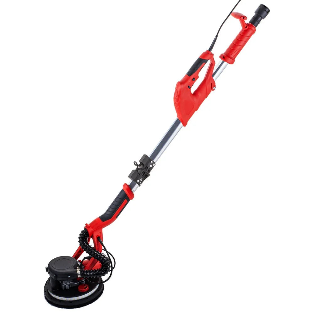 VEVOR Electric Drywall Sander 850W  Variable Speed 800-1750 RPM  Foldable Sheetrock Sander with Telescope Handle  LED Strip Light  Vacuum Bag  Wall Sander for Professional Use