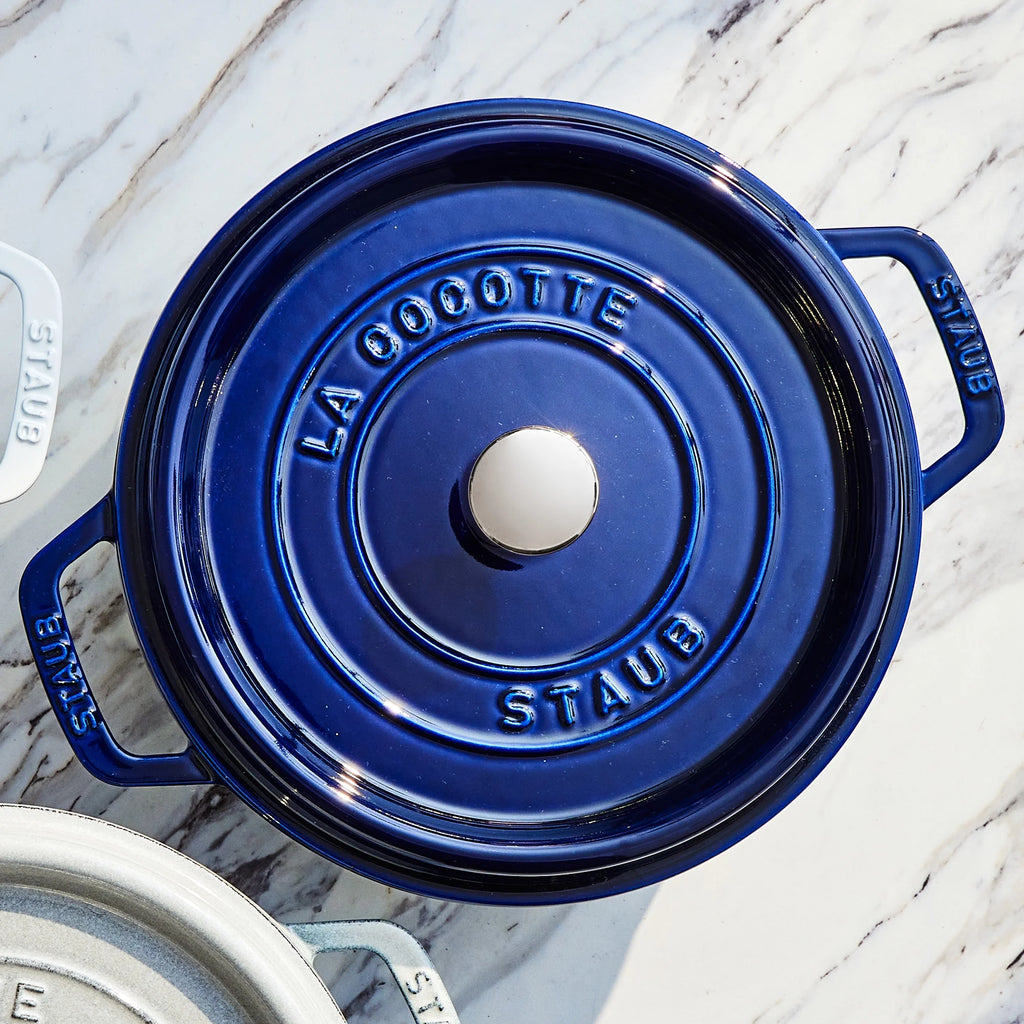 Staub Cast Iron 4-qt Round Cocotte - Matte Black