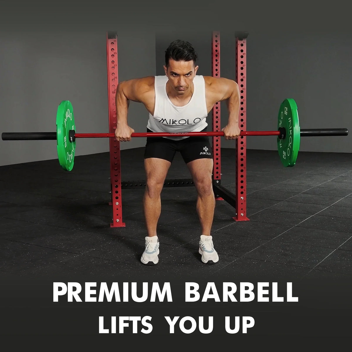 Mikolo 7ft Olympic Barbell, Barbell for Weightlifting and Powerlifting 45lb, Olympic Bar for 1500lbs Capacity, Weight Bar Fit 2 Standard Weights