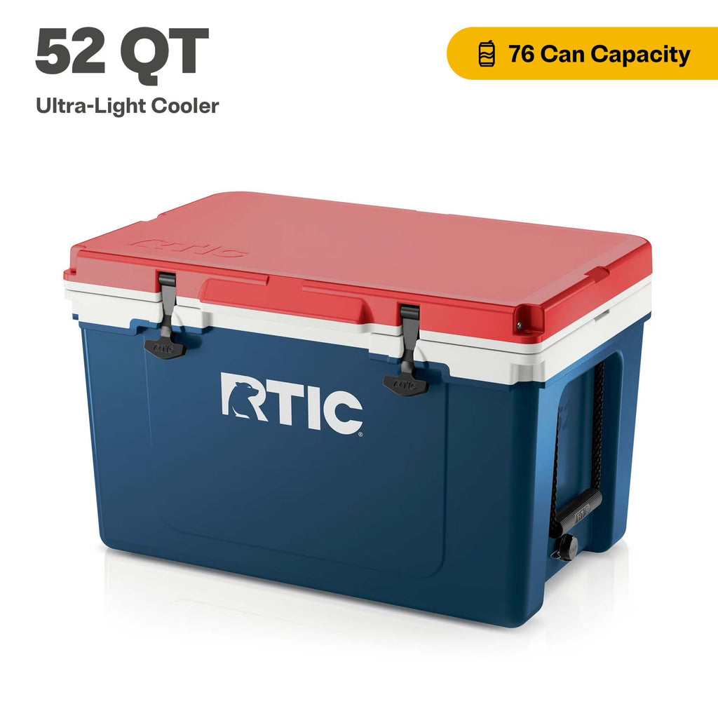RTIC 52 QT Ultra-Light Hard-Sided Ice Chest Cooler, Fits 76 Cans, Trailblazer