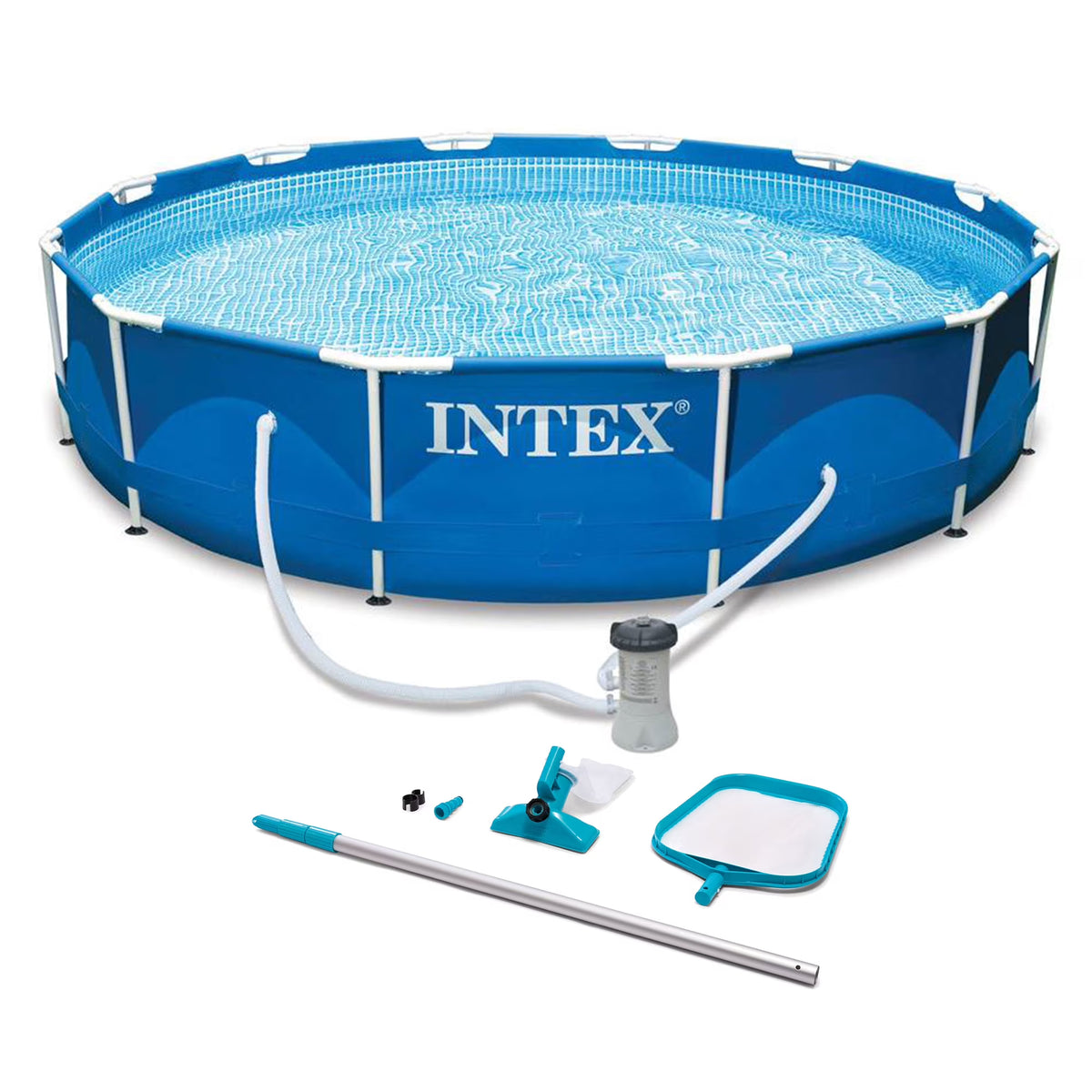 Intex Pool Kit w/ Intex 10 x 2.5-Ft Pool Set w/ Filter Pump w/  10-Ft Pool Cover