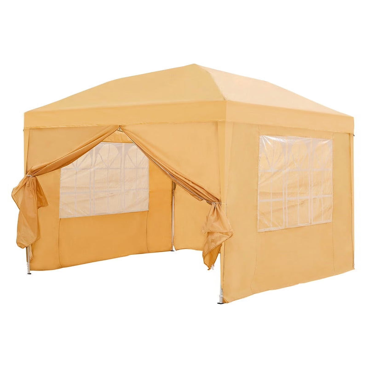 Clipop Portable 10x10ft Pop Up Gazebo, Instant Canopy Waterproof Anti-UV Shelter with 4 Side Panels & Carry Bag,Blue