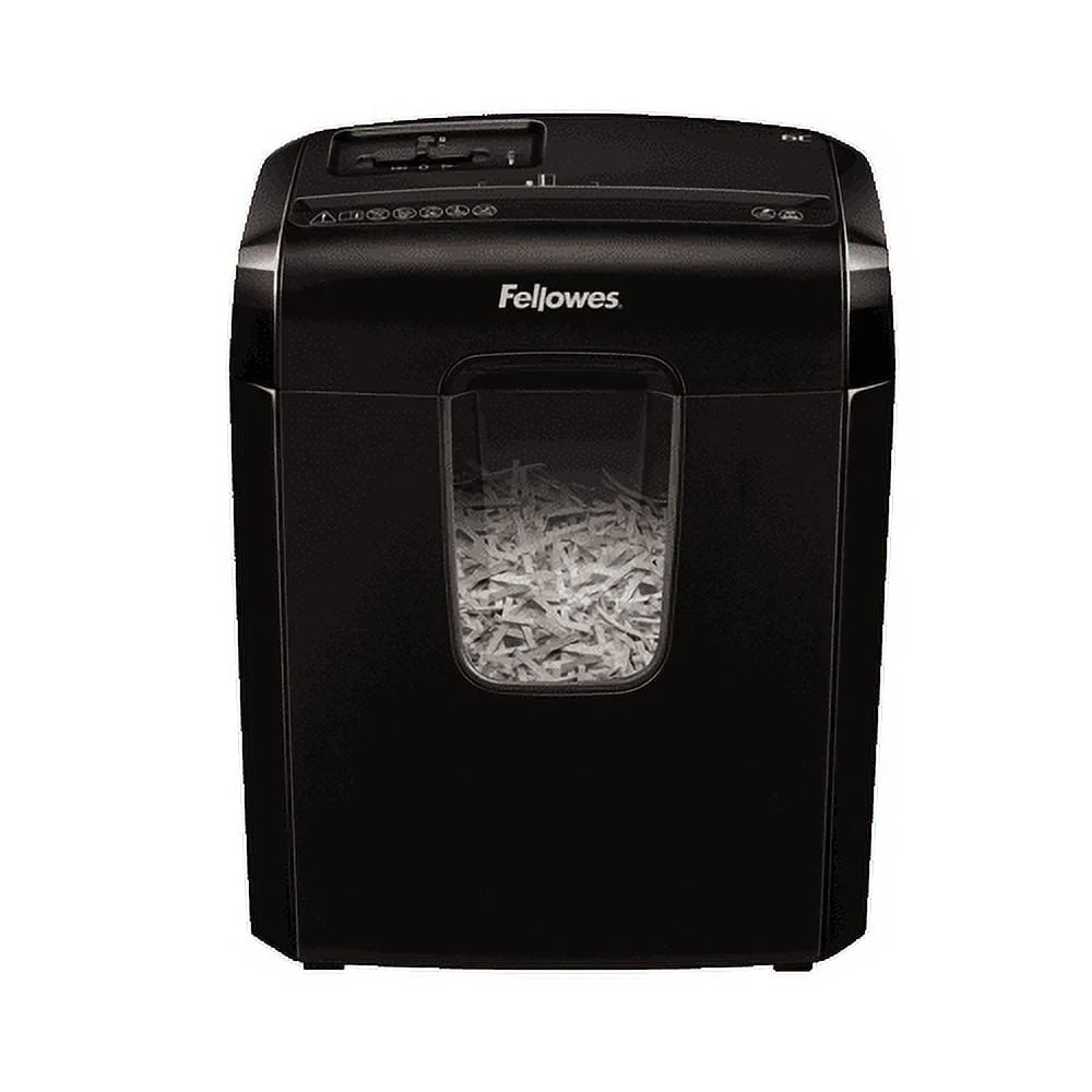 Fellowes Powershred 6C Cross-Cut Shredder, Black