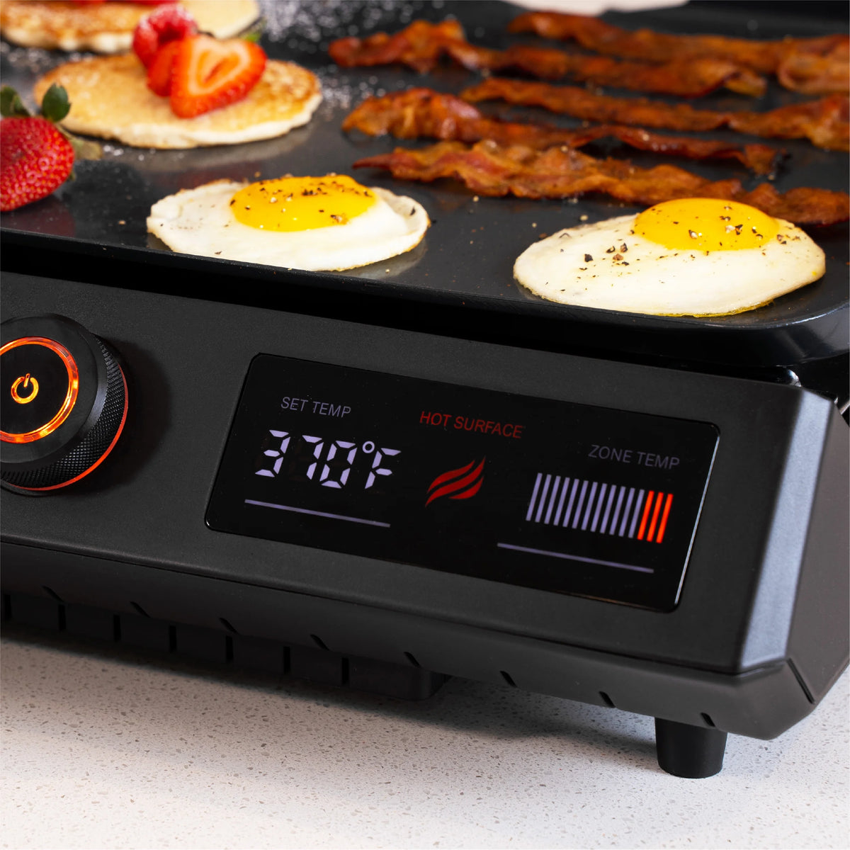 Blackstone E-Series 17" Electric Tabletop Griddle with Hood, Black