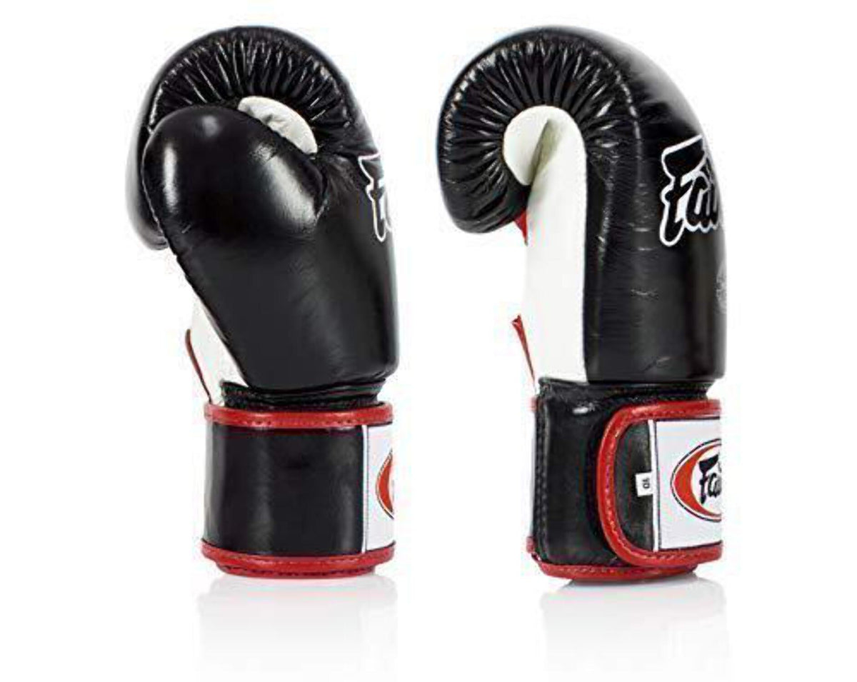 Fairtex BGV1 Black/White/Red Muay Thai Boxing Glove