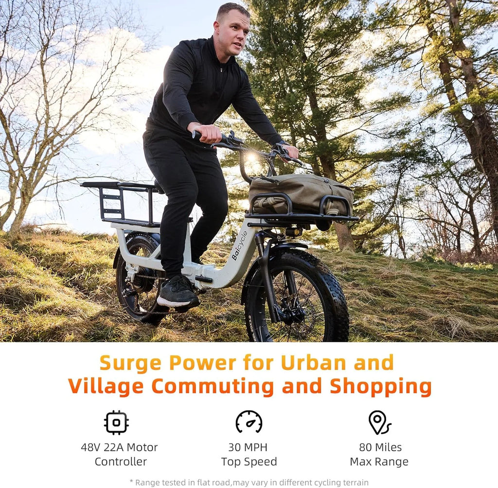 Electric Bike for Adults with 1500W Peak Motor,80Miles Max Range,7 Speed Gear,750WH Detachable Battery,Folding Ebike with 20'' Fat Tire Full Suspension UL Certificated Bicycle