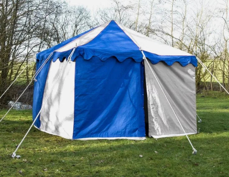 WEEKEND SALE Camping Tent Medieval Knight Harold square Blue- White Water proof Tent 3x3 M