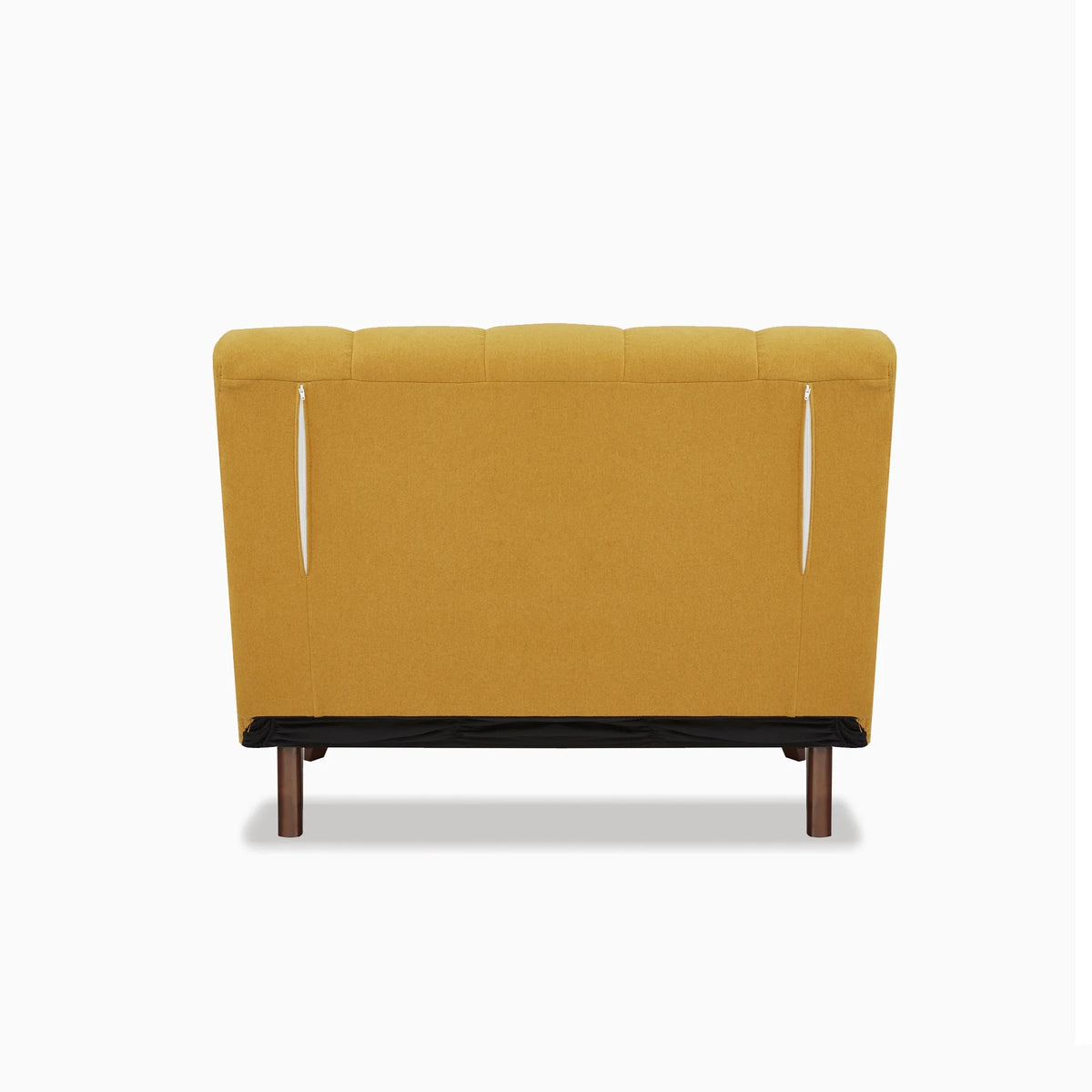 A&D Home Springfield Polyester Convertible Futon Chair, Yellow