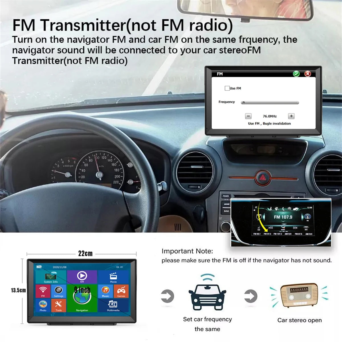 Truck Car GPS Navigation, 9 Inch Trucker GPS Semi 2024 Map, GPS Trucker Commercial, GPS Navigation System, Lifetime Free Map Updates, Spoken Driver Alerts (Upgraded + Avin + BT)