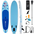 Goplus 10' Inflatable Stand Up Paddle Board SUP W/Adjustable Paddle Pump Leash