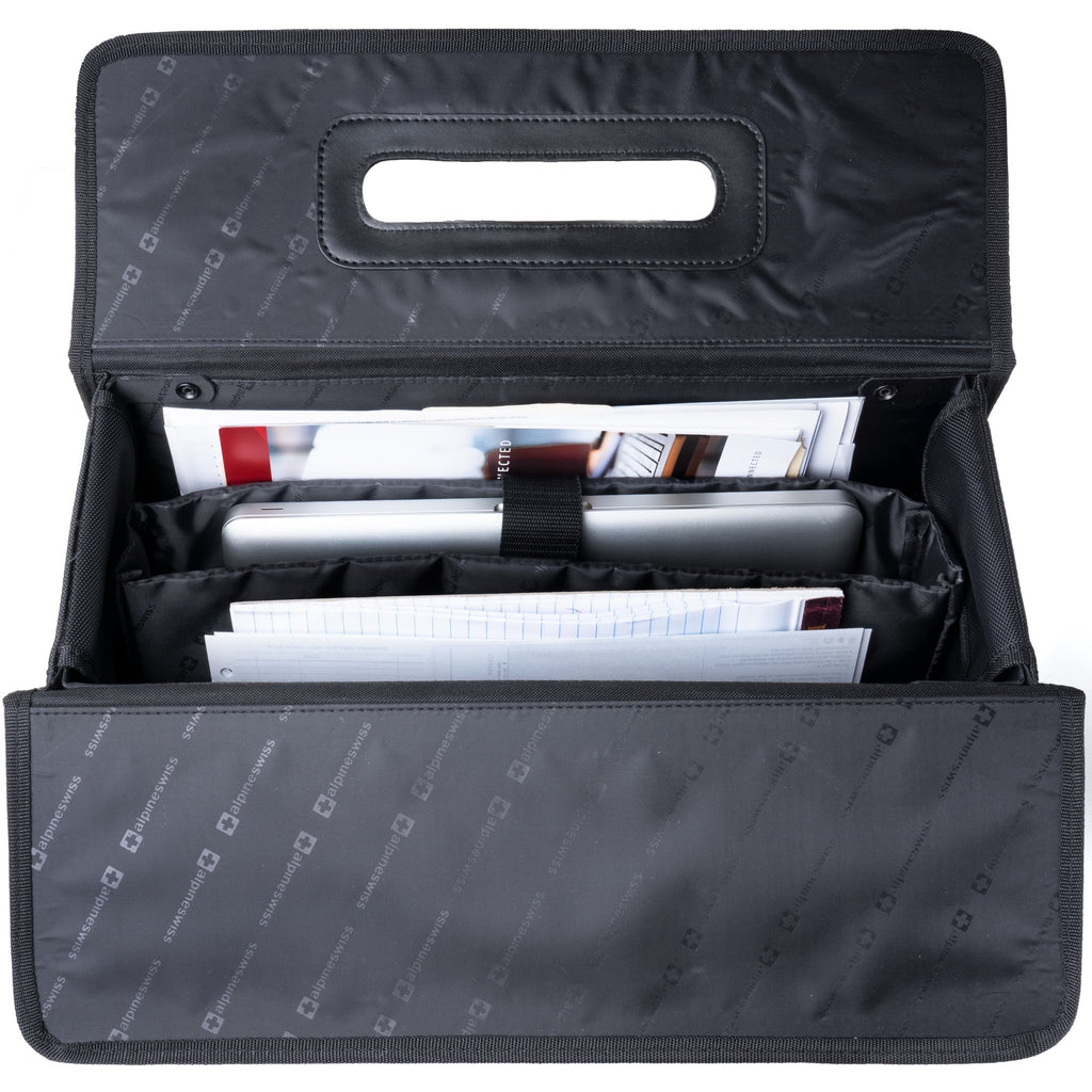 Alpine Swiss Rolling Briefcase Laptop Bag For Men Women Hard Side Catalog Case Wheels Legal Dividers Lawyer Attache Case Carry-On Business Travel Bag