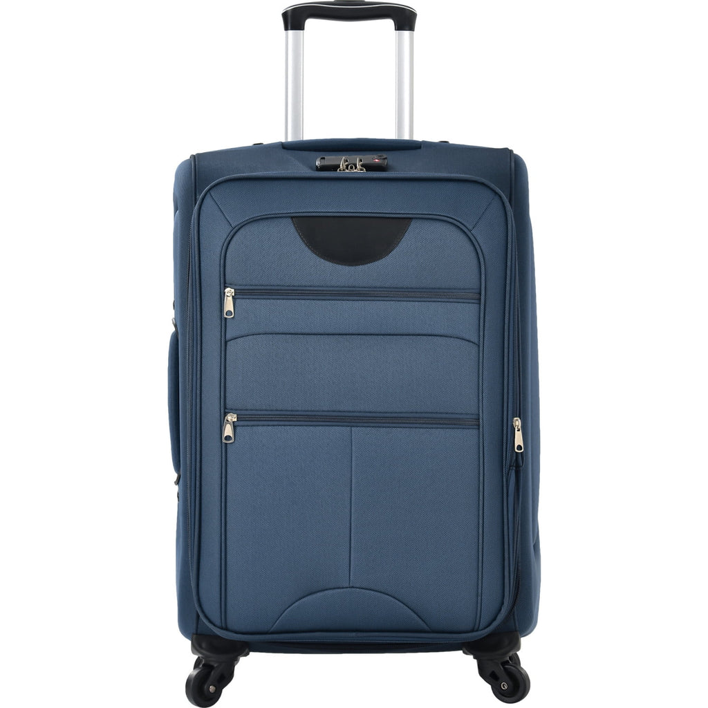 Expandable Softside Luggage Sets 3 Piece,Upright Spinner Suitcases with Wheels,Lightweight Carry on Luggage Travel Set,Green