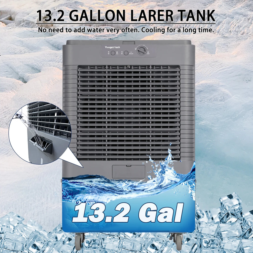 YougetTech 37'' Portable 3000CFM Evaporative Air Cooler