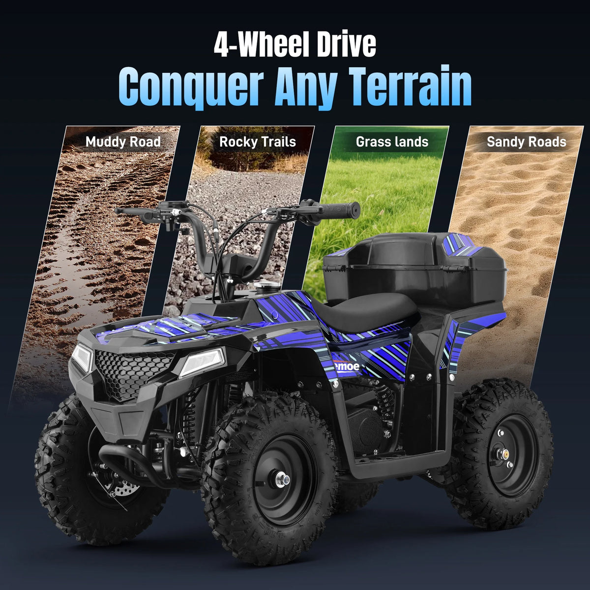 All-Terrain 25 Miles Ride on Toys,Arshin Powerful Kids Toy Vehicle,15.5 mph Variable Speeds,Parent Control,Suspension,Disc Brake,Suspension,Perfect Gift(Blue)