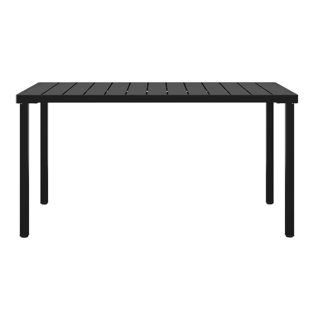 WestinTrends Playa 59" Iron Metal Outdoor Rectangular Patio Dining Table For 6, Olive Green