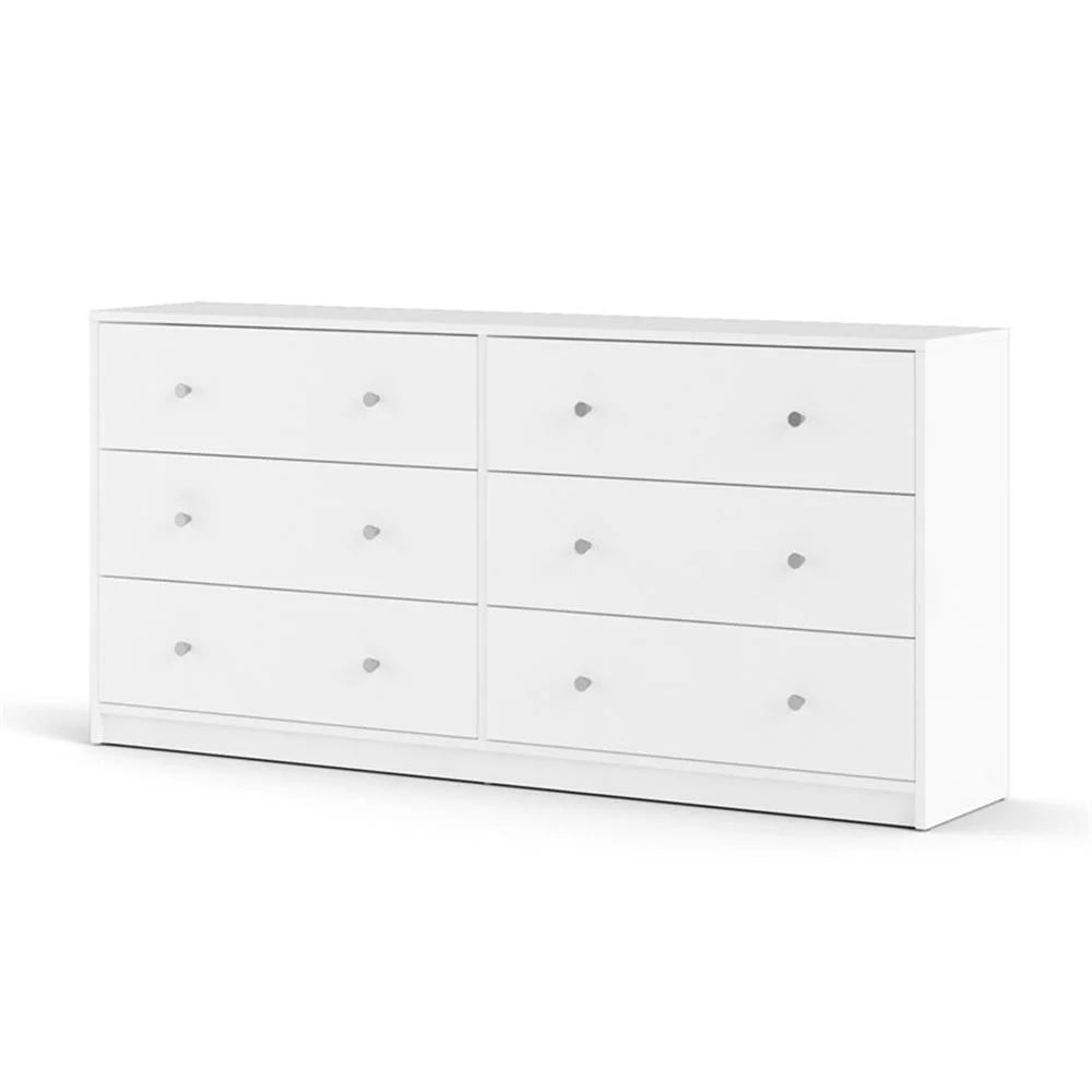 Pemberly Row 4 Pieces Set of Modern Wood Bedroom Furniture in White Finish