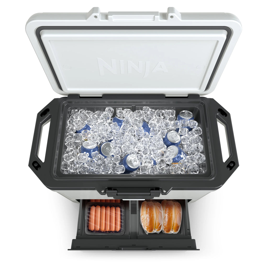 Ninja FrostVault 50qt Hard Cooler with Dry Zone, Gray, FB151GY