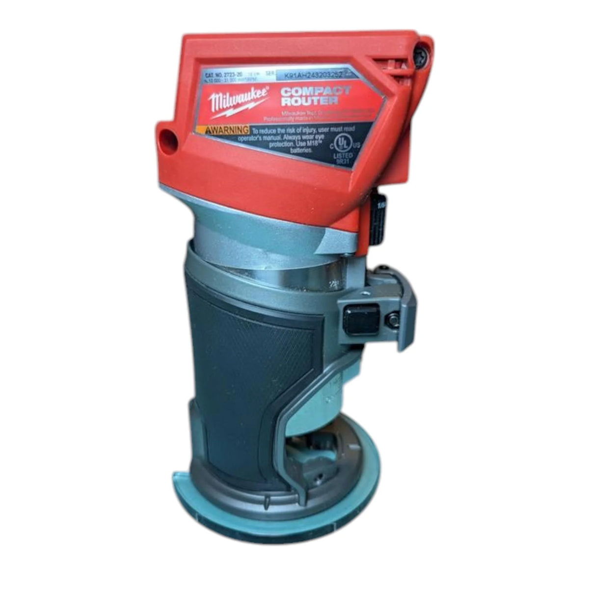 Milwaukee 2723-20 M18 FUEL 18V Cordless Compact Router (Bare Tool) Brushless Trim Router for Woodworking, Cabinet Making & Edge Routing, 31,000 RPM