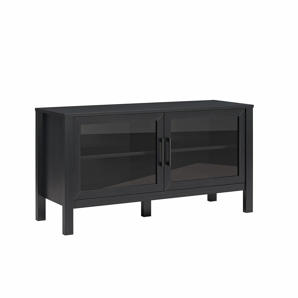Mainstays Glass Door TV Stand for TVs up to 55", Spring Pine