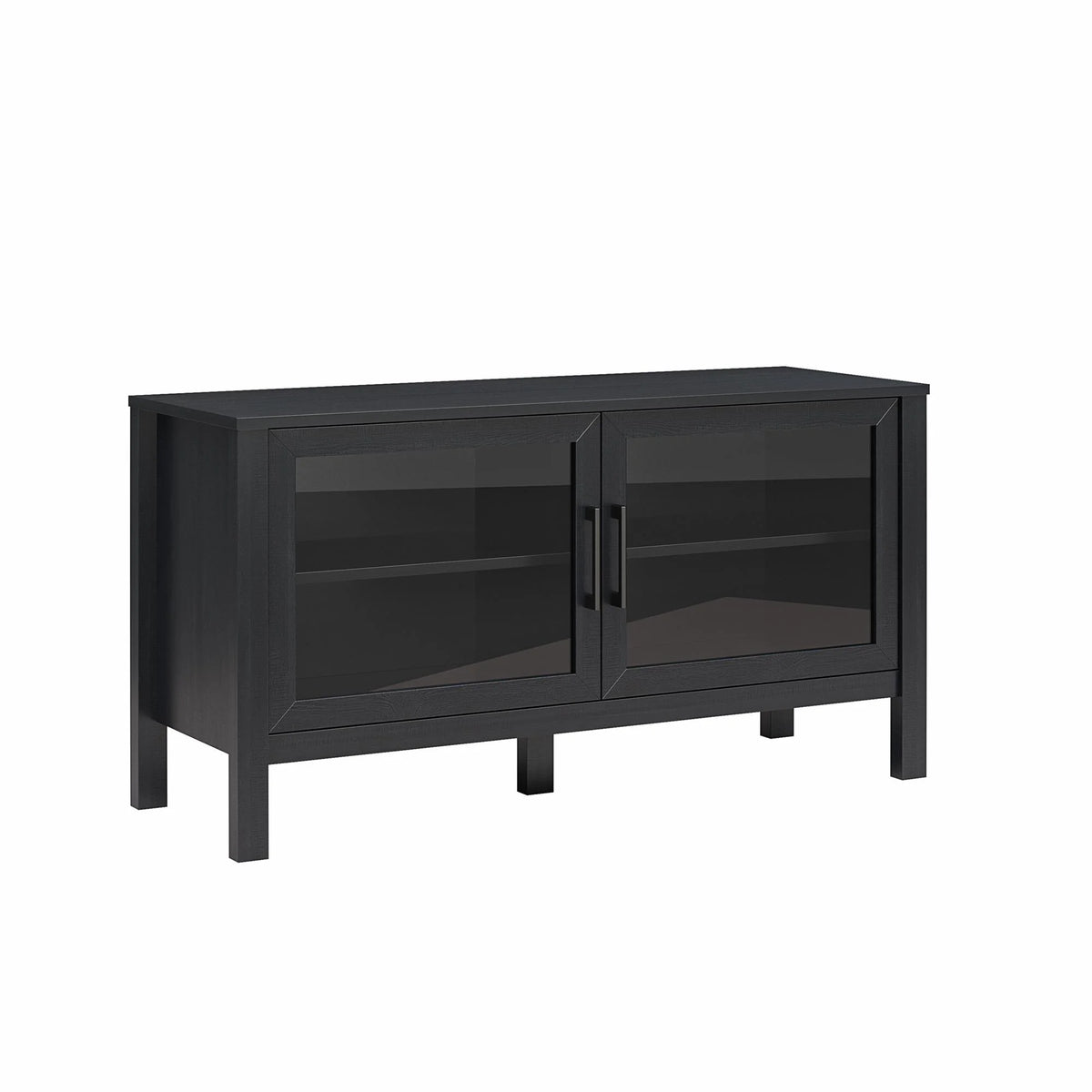 Mainstays Glass Door TV Stand for TVs up to 55", Spring Pine