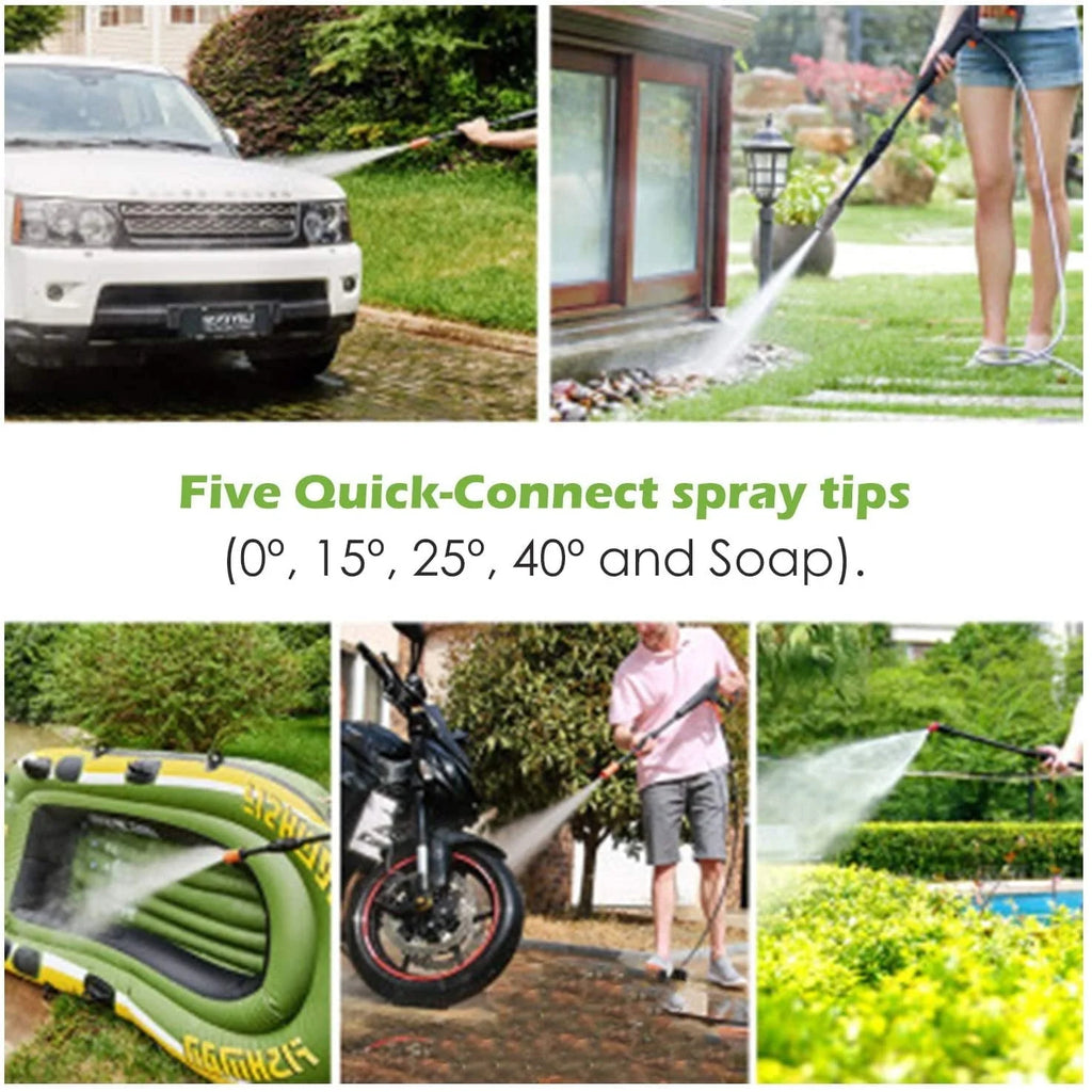 Heavy Duty 2200PSI (Max 3000PSI) Electric High Pressure Washer 1800W 1.7GPM Jet Sprayer, Professional Power Washer Cleaner Machine, w/ Hose Nozzle Gun, Great for Cleaning Cars Trucks