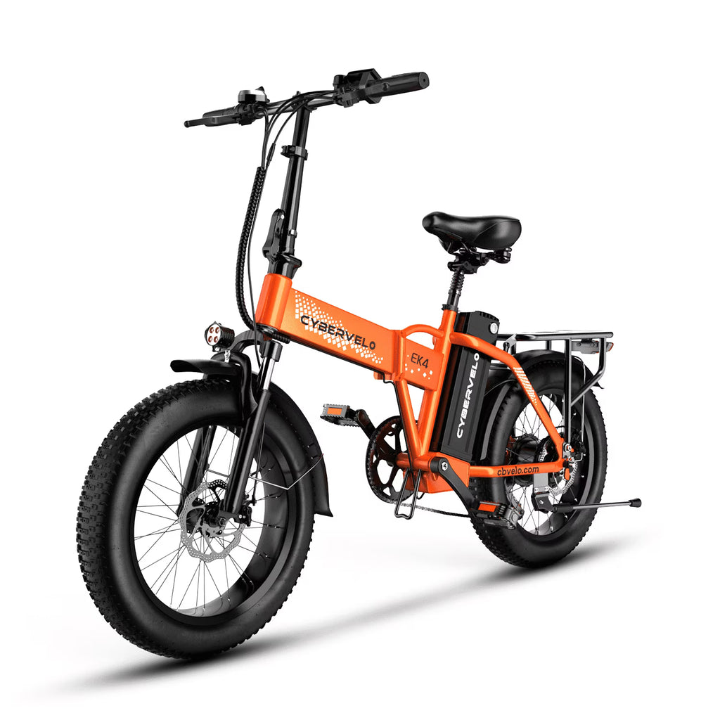 Cybervelo 1000W Folding Electric Bike, 48V 960WH Large Removable Battery E-Bike, 30+MPH, 80 Miles Max Range, 20" Fat Tire Electric Bike for Adults, Adult Electric Bicycles for Commute