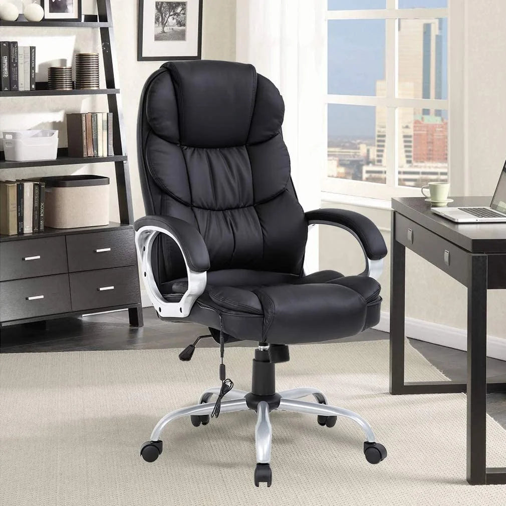 BestOffice Ergonomic Office Chair, Lumbar Support, Rolling Swivel for Women, Men(Black)